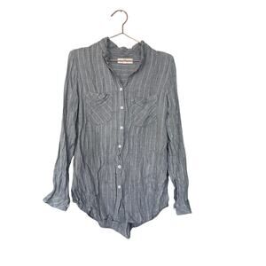 Thread & Supply button down striped soft top size large